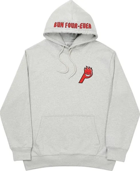 Толстовка Palace x Spitfire Live To Bun Hood 'Grey Marl', серый