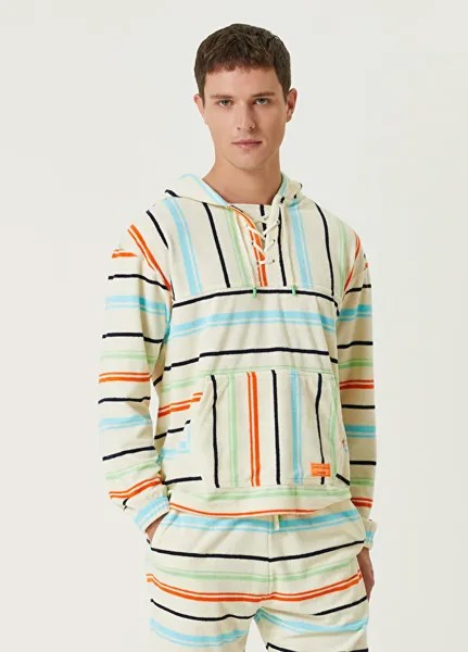 Жаккардовая толстовка с капюшоном и полосками с цветными блоками Scotch & Soda, мультиколор