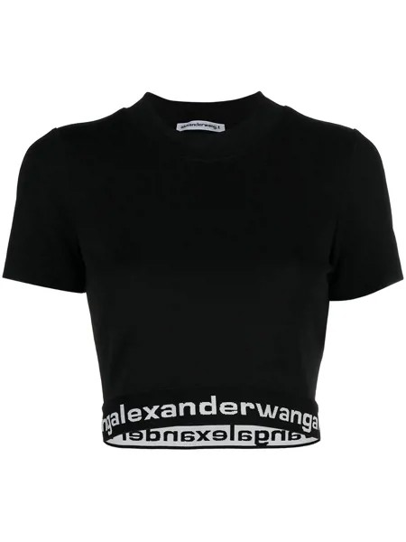 Alexanderwang.t укороченная футболка с логотипом