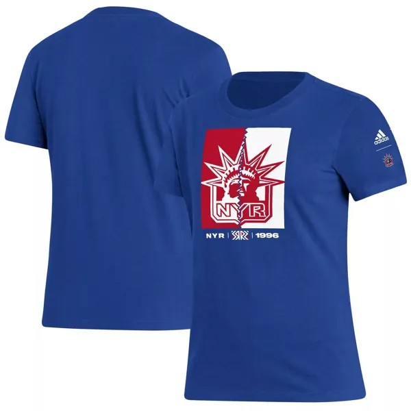 Женская футболка adidas Royal New York Rangers Reverse Retro 2.0 Playmaker adidas