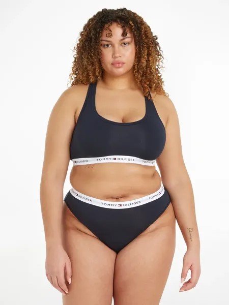 Трусики бикини Tommy Hilfiger Underwear с логотипом на поясе, синий