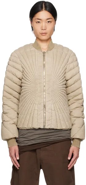 Moncler пуховик Taupe Radiance Rick Owens, цвет Dirt