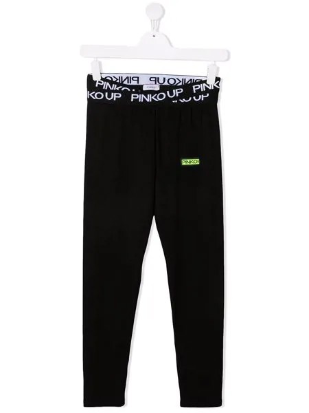 Pinko Kids легинсы с логотипом на поясе