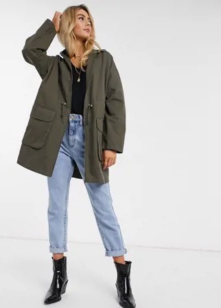 Легкая парка цвета хаки ASOS DESIGN-Зеленый цвет