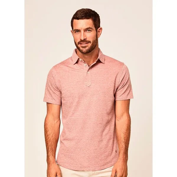 Поло с коротким рукавом Hackett Texture Knit, розовый