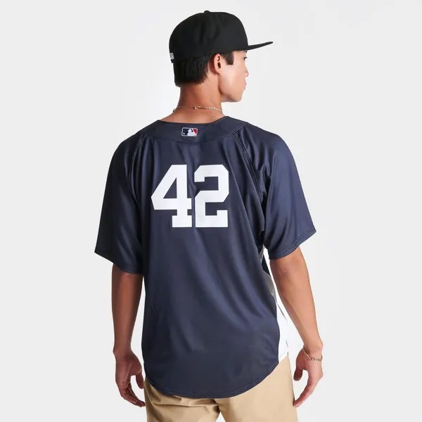 Мужская бейсбольная майка Mitchell & Ness New York Yankees MLB Мариано Ривера 2009 BP, синий