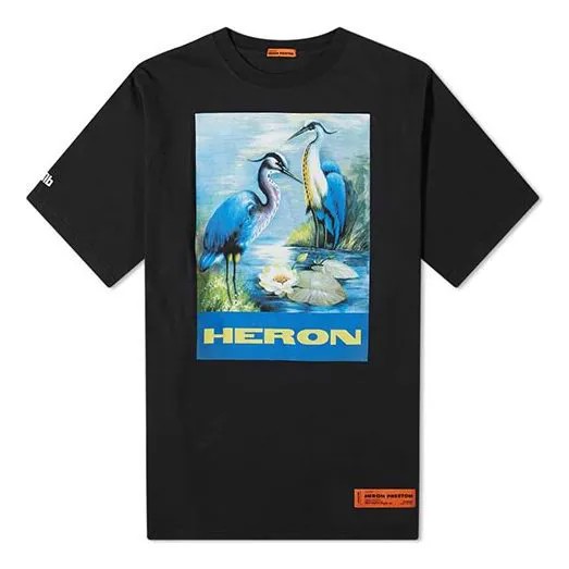 Футболка Men's HERON PRESTON Blue Short Sleeve Black, черный