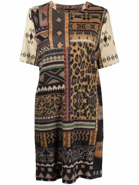 ETRO платье из джерси с узором