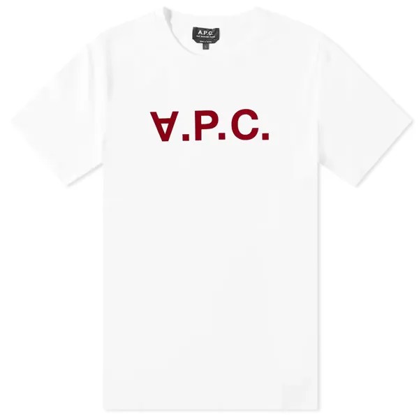 Футболка A.P.C. Vpc Logo, цвет White & Red