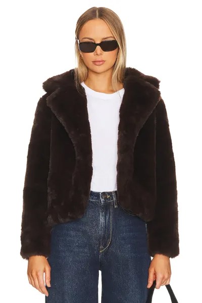 Пальто MINKPINK Eva Faux Fur, цвет Chocolate