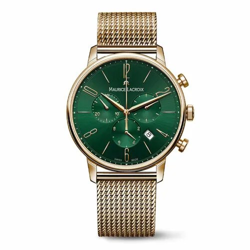 Наручные часы Maurice Lacroix, золотой, зеленый