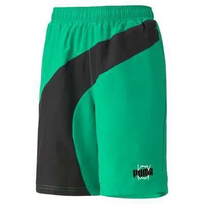 Puma Clyde Athletic Shorts Молодежные мальчики Зеленые повседневные спортивные штаны 53847036