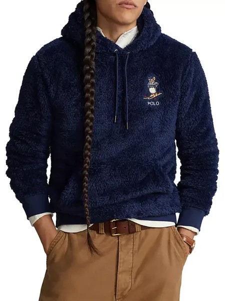 Толстовка из флиса из шерпы Polo Ralph Lauren, цвет new port navy cortina bear