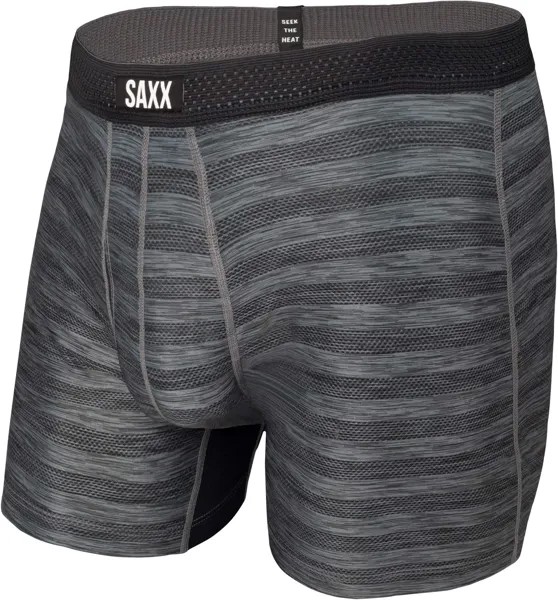 Трусы-боксеры с охлаждающей сеткой Droptemp SAXX UNDERWEAR, цвет Black Heather