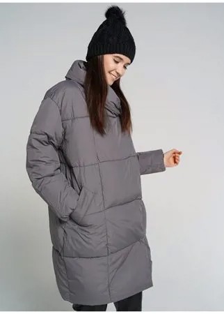 Пальто на синтепоне_ ТВОЕ A6554 размер L, темно-серый, WOMEN