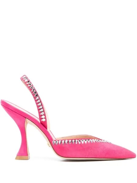 Stuart Weitzman туфли со стразами, розовый