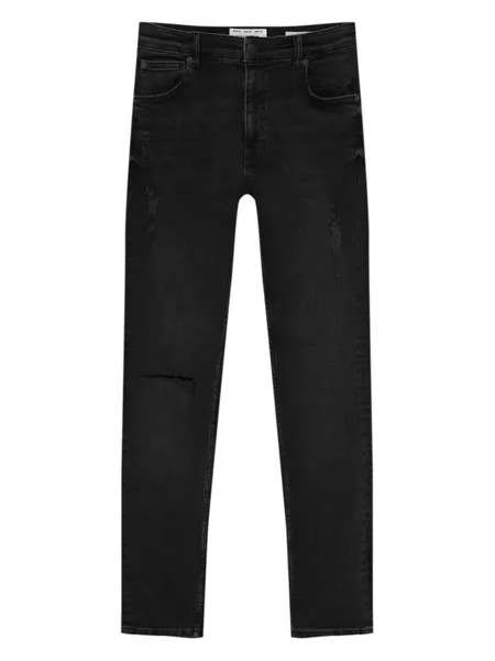 Повседневные джинсы Pull&Bear, черный деним