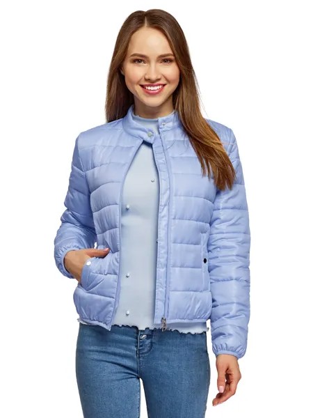 Куртка женская oodji 10203060B голубая 34/170