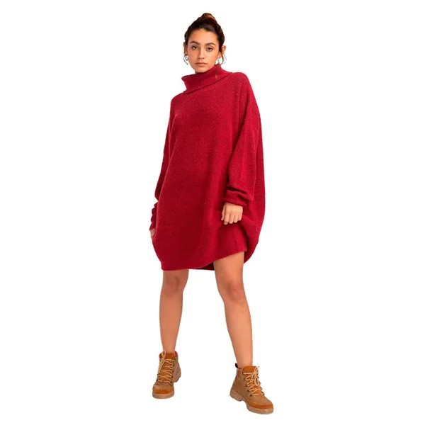 Короткое платье Billabong Love Dancing Long Sleeve, красный