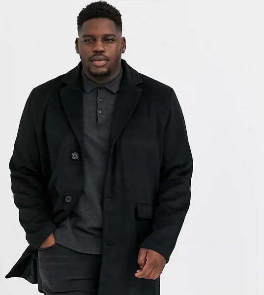Черное шерстяное пальто Another Influence Plus-Черный