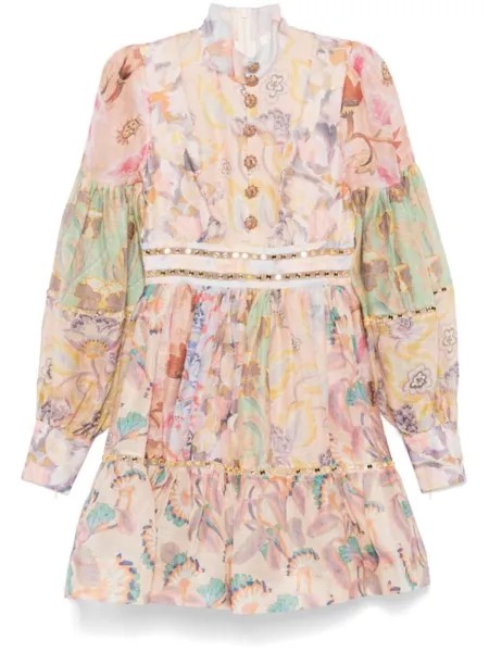 ZIMMERMANN платье мини Illustration Mirror, розовый