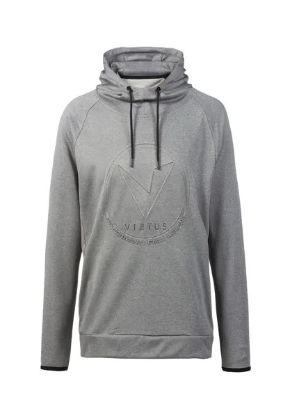 Толстовка Noah с капюшоном и логотипом бренда спереди VIRTUS, цвет Mid Grey