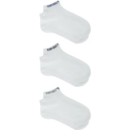 Носки EMPORIO ARMANI, 3 пары, размер OneSize, белый