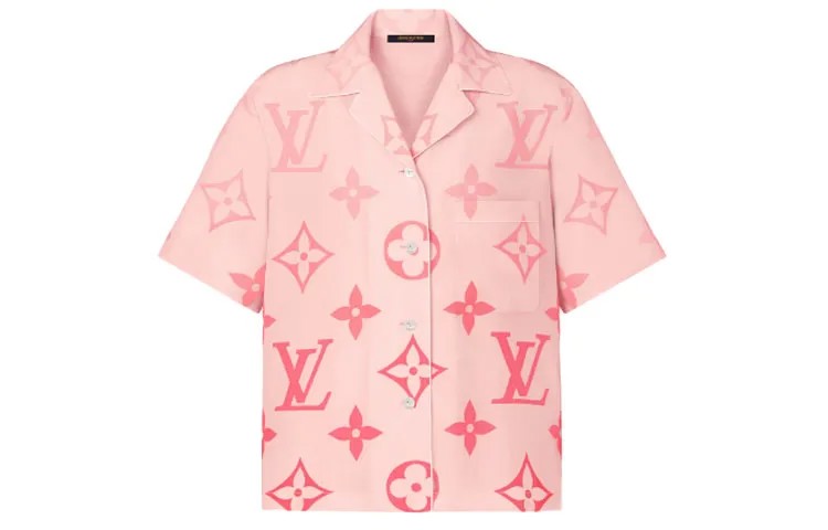 Рубашка женская Louis Vuitton короткая, розовый