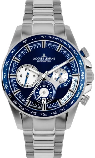 Наручные часы мужские Jacques Lemans 1-2127F серебристые