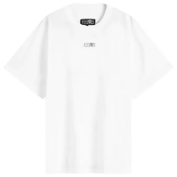 Футболка Mm6 Maison Margiela Number Label T-Shirt, белый