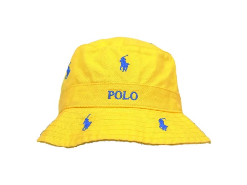 Кепка-ведро Polo Ralph Lauren Multi-Pony Safari — желтый с синими пони
