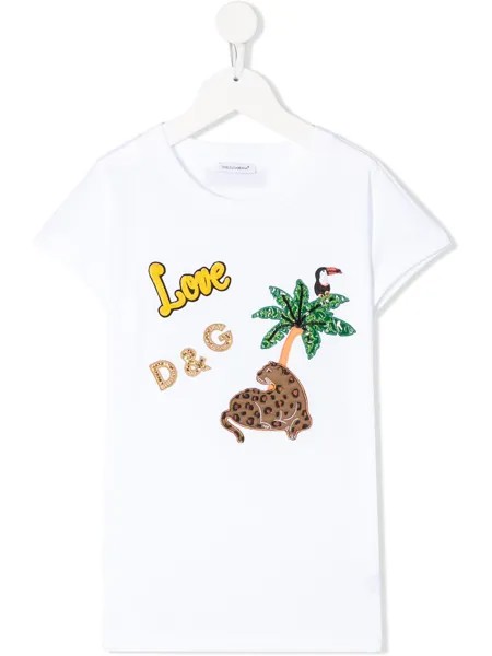 Dolce & Gabbana Kids футболка с нашивками