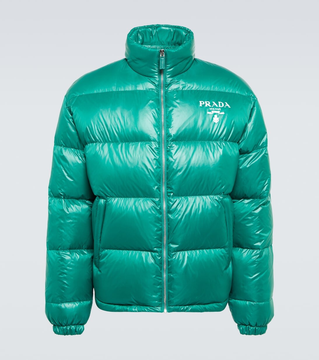 Пуховик Prada, зеленый