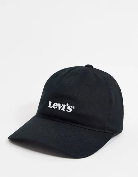 Черная кепка с логотипом Levi's-Черный цвет