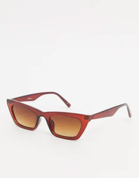 Коричневые квадратные солнцезащитные очки Jeepers Peepers-Коричневый цвет