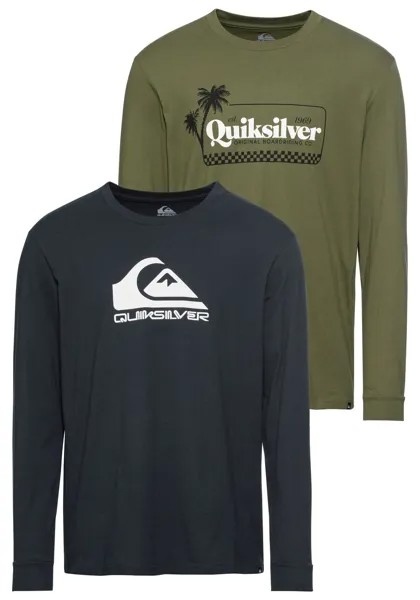 Лонгслив Quiksilver, темно-синий/хаки