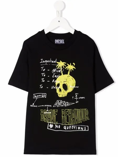 Diesel Kids футболка с графичным принтом