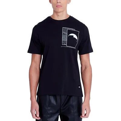 Мужская черная хлопковая футболка с графическим логотипом Native Youth S BHFO 8541