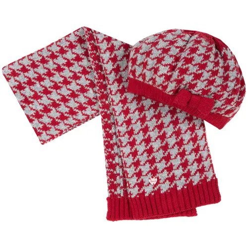 Шапка с шарфом CHICCO вязаные, красный 04738, размер 004