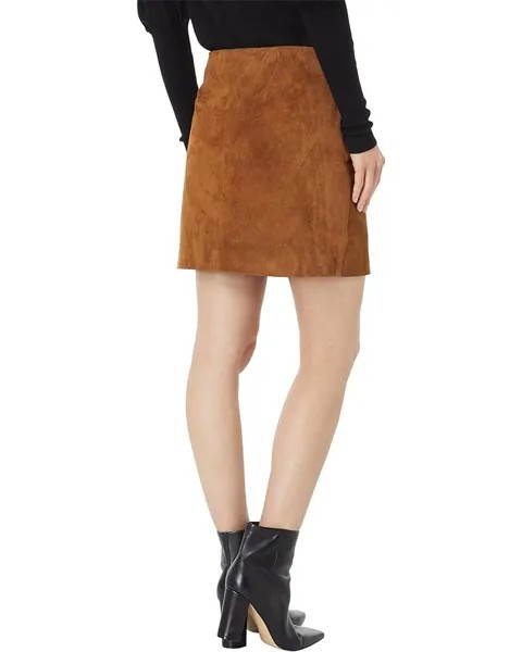 Юбка Blank NYC Real Suede Miniskirt with Snap Front Closure Detail, цвет Ginger Up