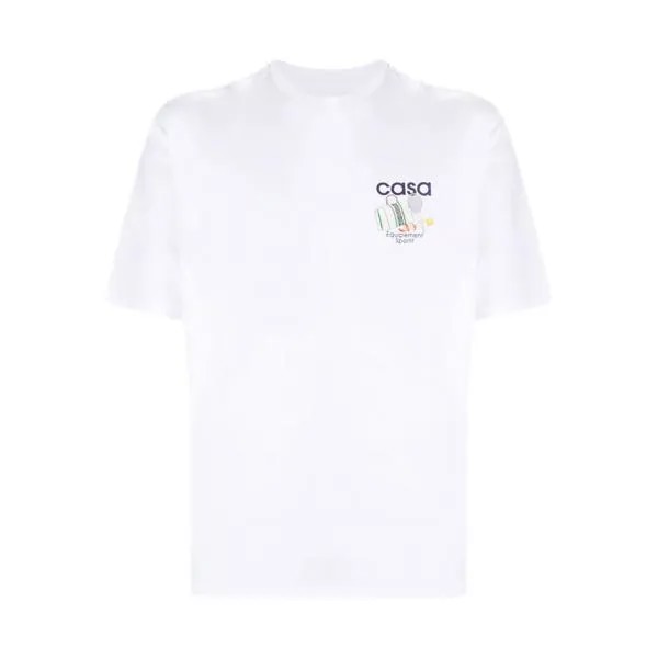 Футболка t-shirt mit grafischem print white white Casablanca, мультиколор