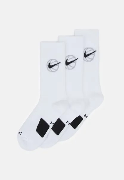 Спортивные носки Nike Basketball Socks 3 Pack, белый/черный