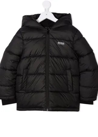 BOSS Kidswear пуховик с капюшоном