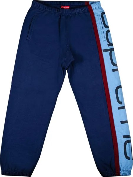 Спортивные брюки Supreme Big Logo Paneled Sweatpant 'Navy', синий