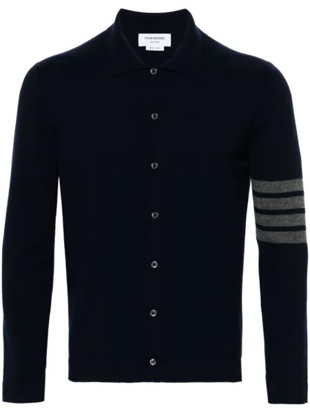 Thom Browne кашемировый кардиган с полосками 4-Bar, синий
