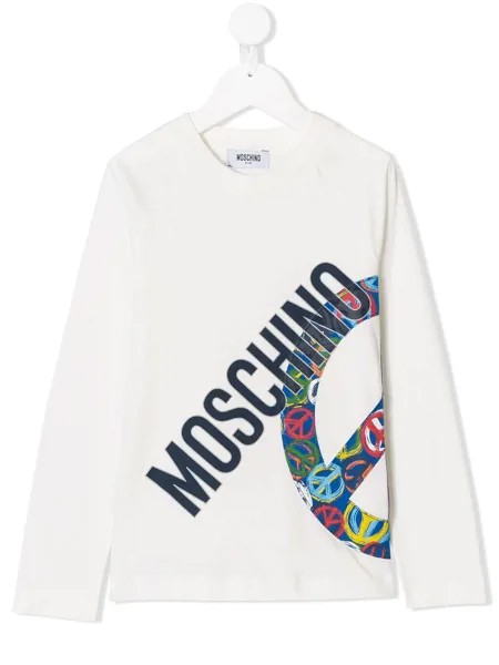 Moschino Kids peace logo T-shirt