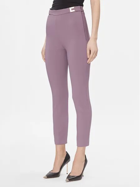 Тканевые брюки узкого кроя Elisabetta Franchi, фиолетовый