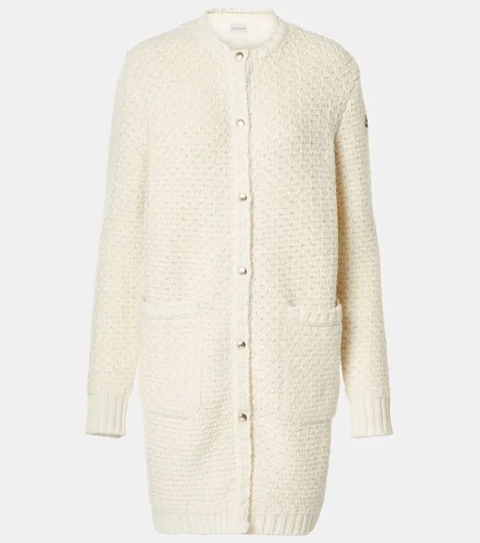 Кардиган с логотипом Moncler, цвет silk white