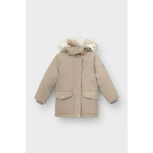 Куртка crockid зимняя, размер 122-128, бежевый