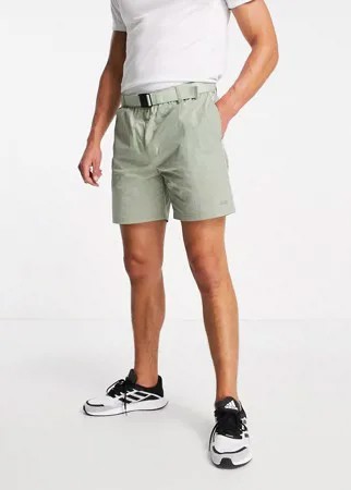 Нейлоновые спортивные шорты с поясом ASOS 4505-Зеленый цвет